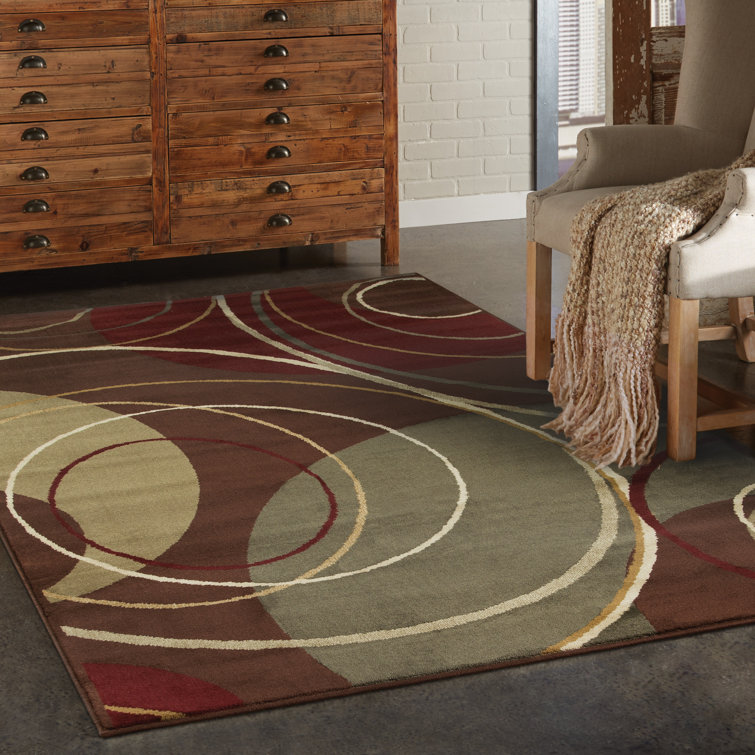 Winston Porter Cawthon Abstract Brown/Tan Area Rug & Reviews Wayfair